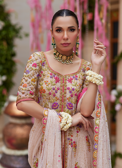 Meraki Beige Front Open Kalidaar