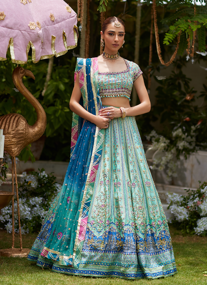Picture of Asel Aqua Lehenga Choli