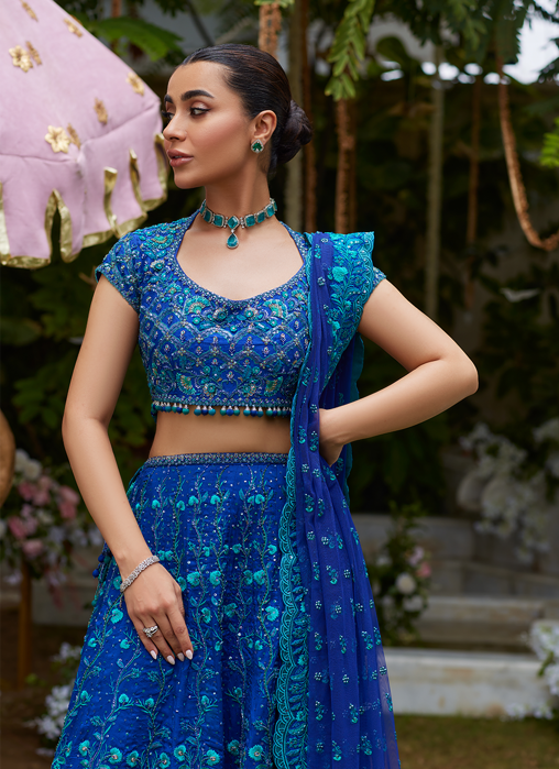 Laira Royal Blue Lehenga Choli