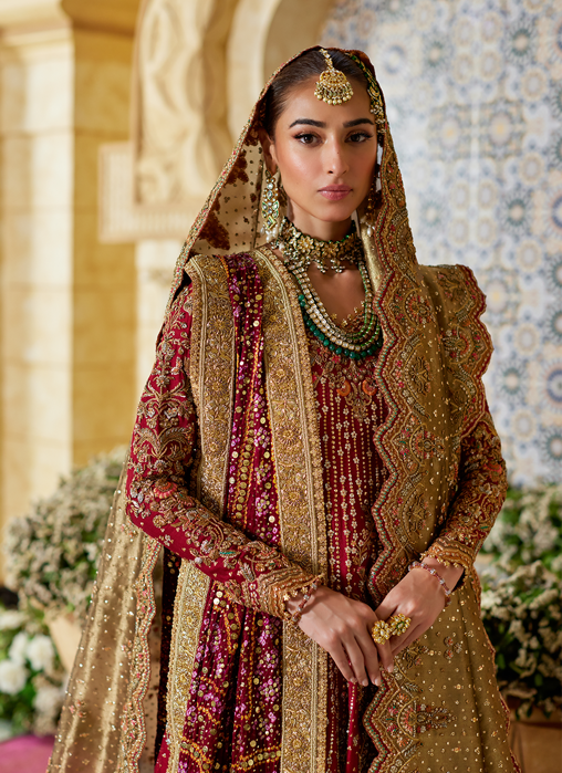 Zemira Crimson Farshi Lehenga