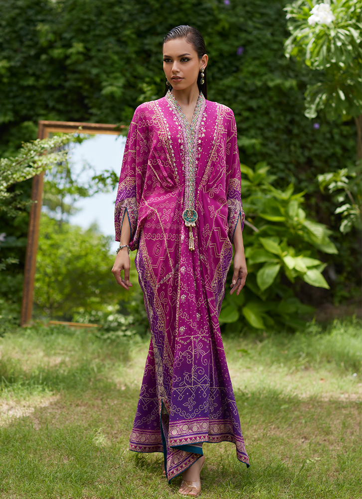 Picture of Zahli Magenta Ombre Kaftan