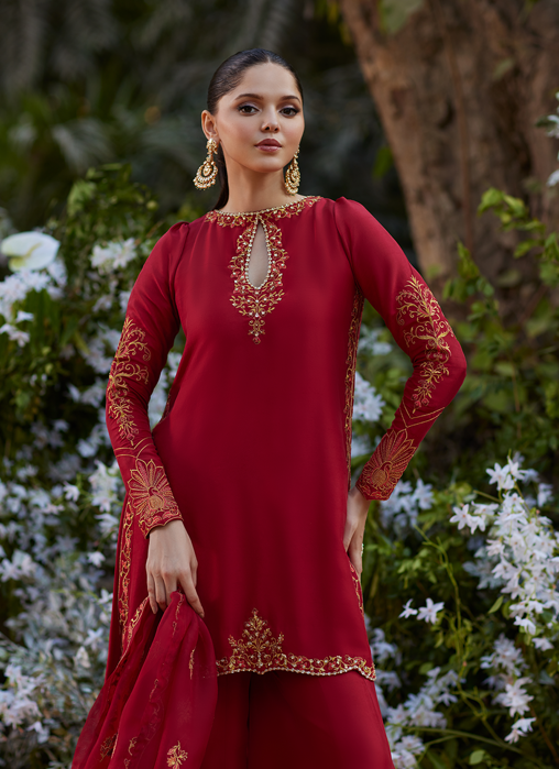 Guzayn Scarlett Shirt and Dupatta