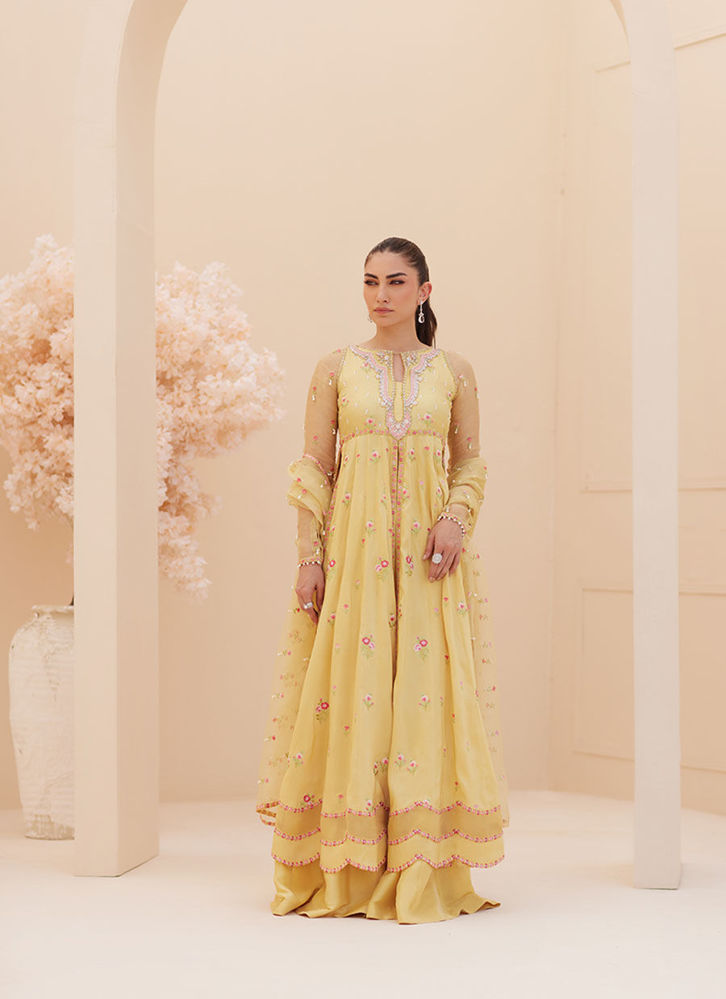 Picture of Buttercup Silk Kalidaar and Dupatta