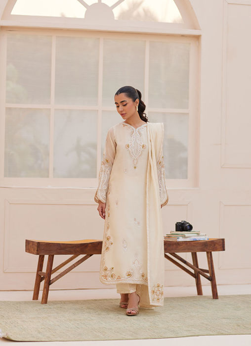 Evra Ivory Shirt and Dupatta
