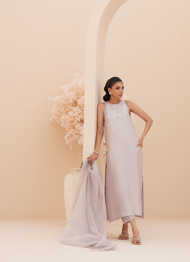 Picture of Silvia Silver Shirt and Dupatta