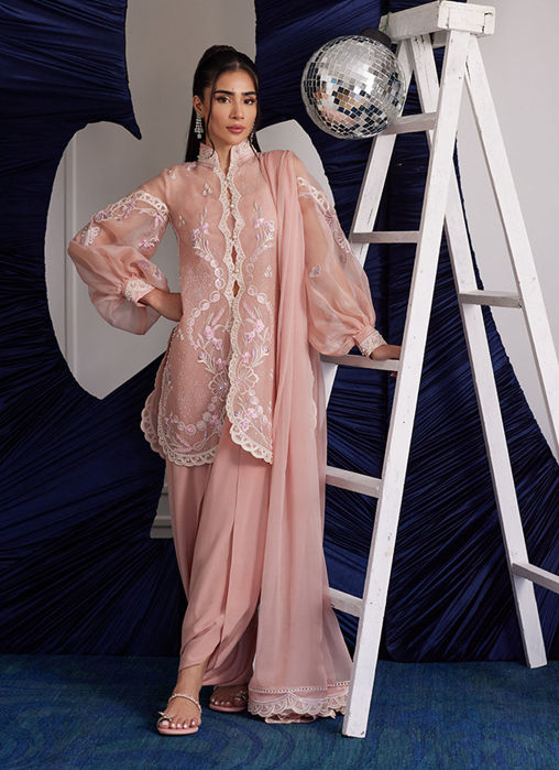 Piper Blush Shirt And Dupatta