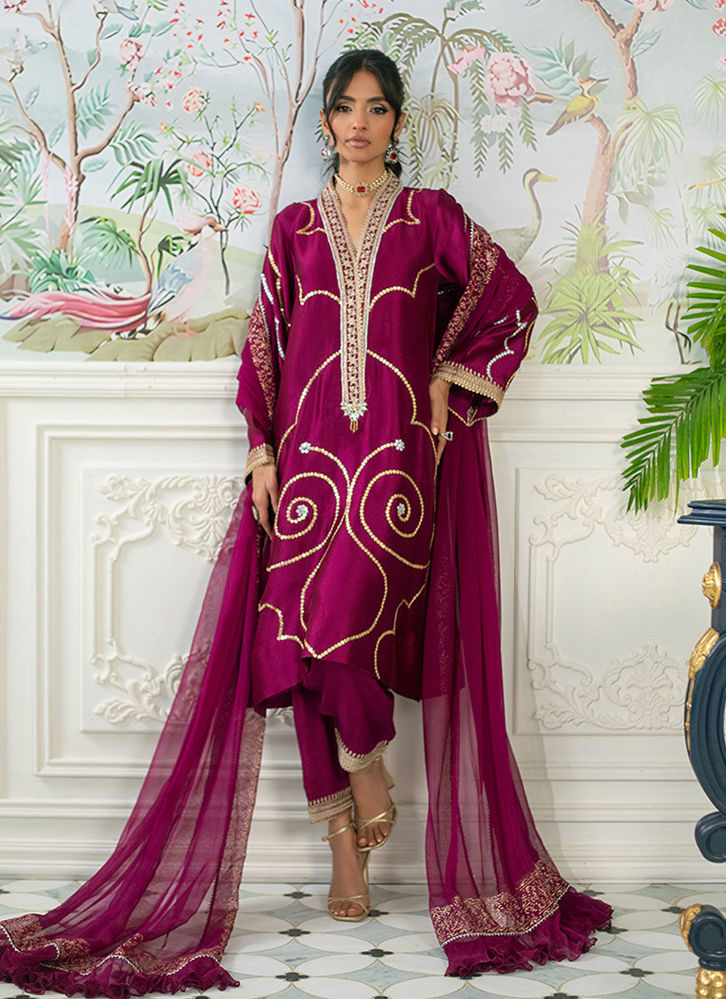 Picture of Izali Cranberry- Shirt, Pants And Dupatta