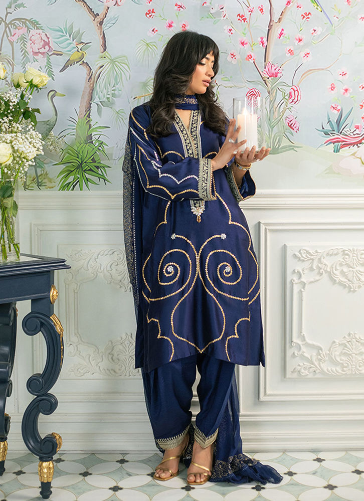 Picture of Izali Deep Teal- Shirt, Pants And Dupatta