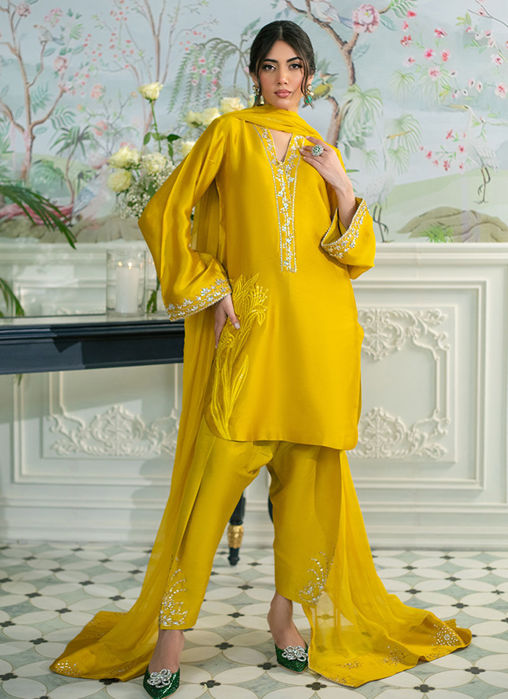 Melanie Daffodil - Shirt And Dupatta