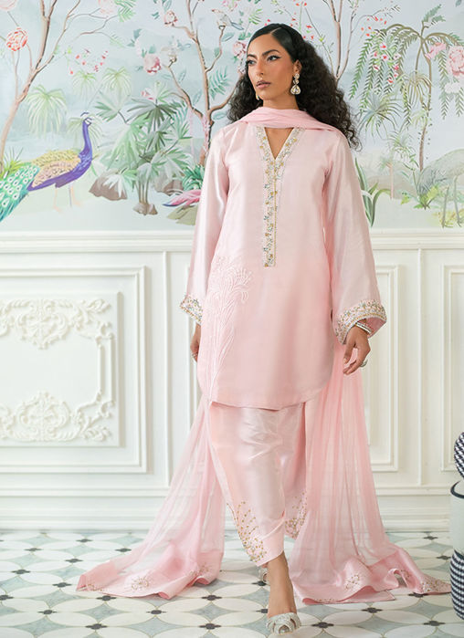 Melanie Rose Pink - Shirt And Dupatta