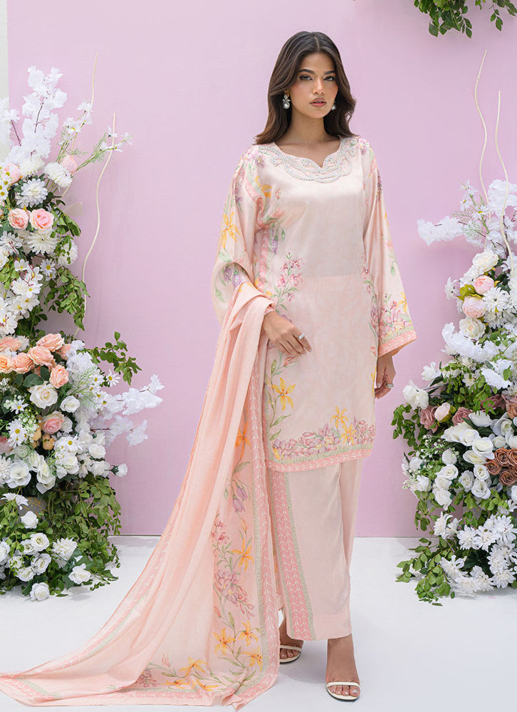 Picture of Peach Blossoms - Shirt and Dupatta