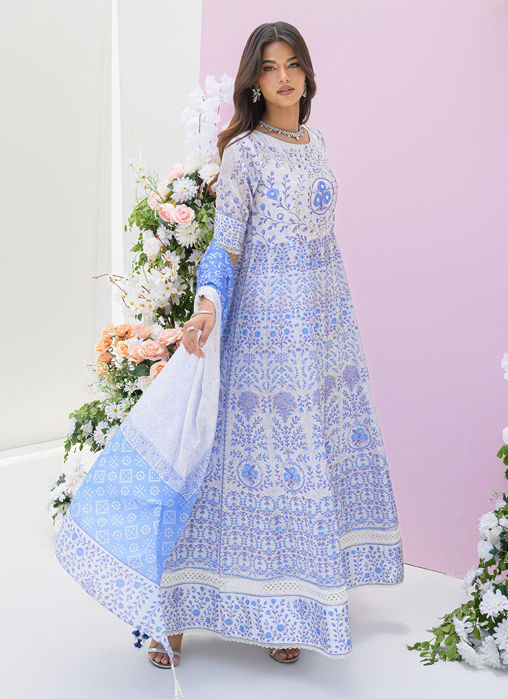 Azure Blue - Shirt and Dupatta