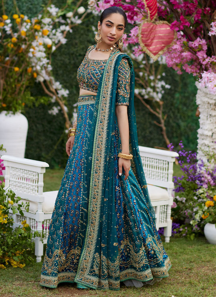 Picture of Ishana Teal Lehnga Choli