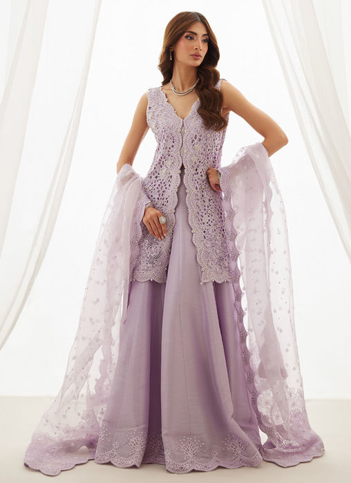 Lumi Lavender Shirt, Lehenga And Dupatta