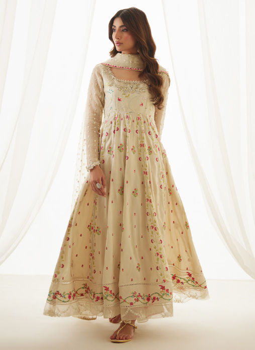 Aris Ivory Kalidaar And Dupatta