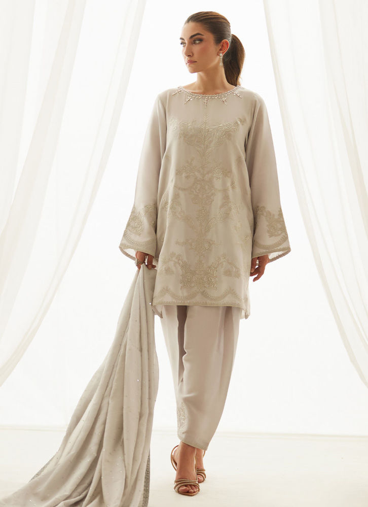 Picture of Ziva Silver Shirt And Dupatta