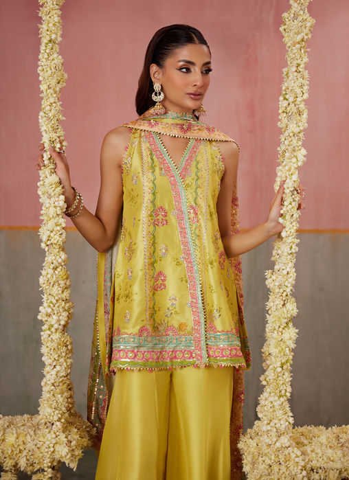 Zaria Kiwi Shirt And Dupatta