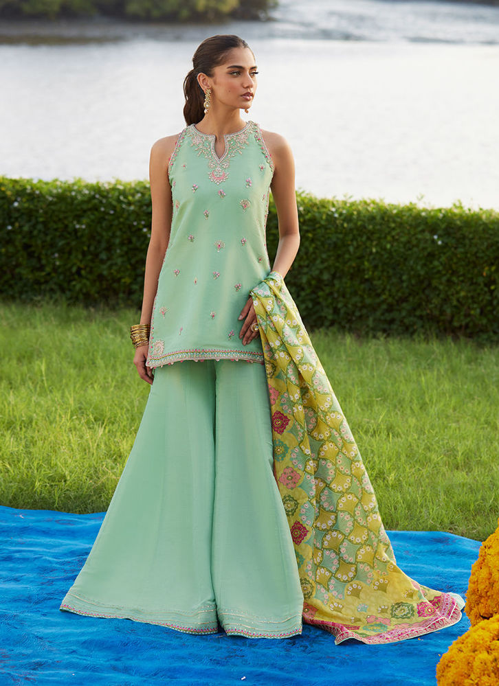 Picture of Cascade Mint Shirt And Dupatta