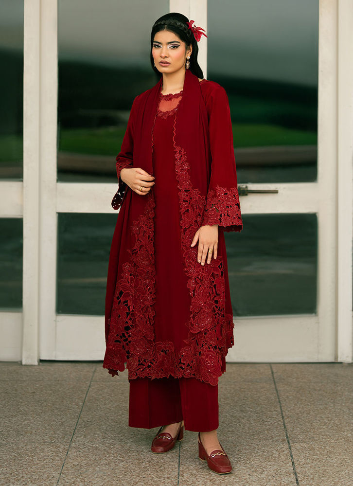Picture of Cherry Red with Dupatta