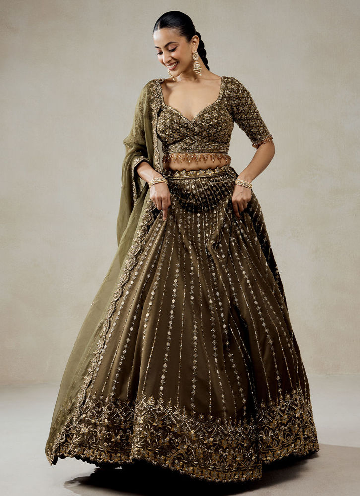 Picture of Mehendi Green Lehenga Set