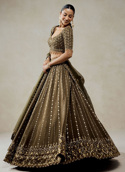 Mehendi Green Lehenga Set