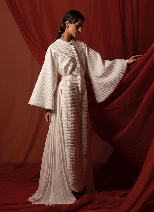 Houndstooth Brocade Kaftan