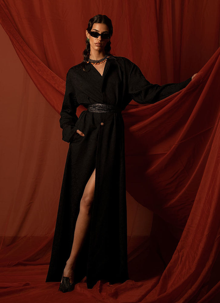 Picture of Patterned Brocade Abaya