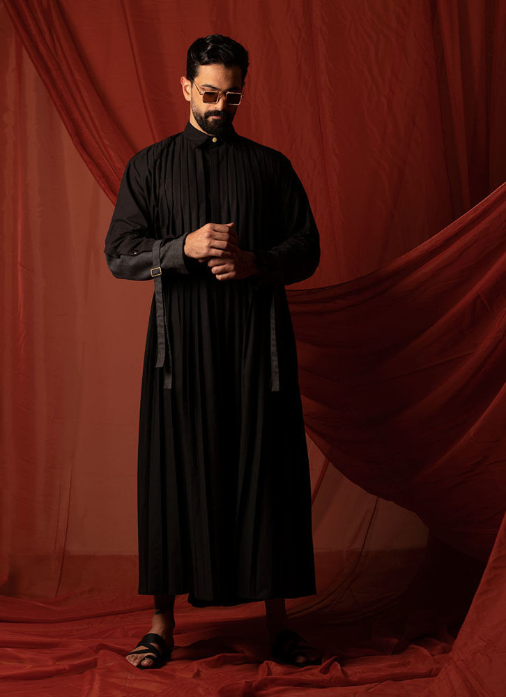 Picture of Pleated Poplin Shirt Thobe