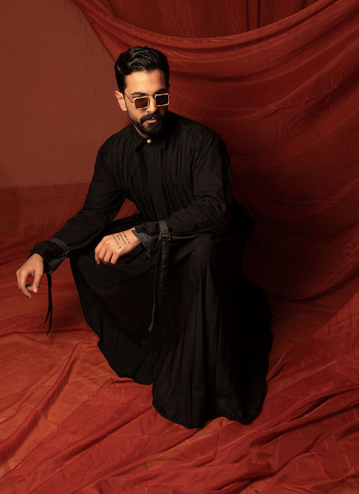 Pleated Poplin Shirt Thobe