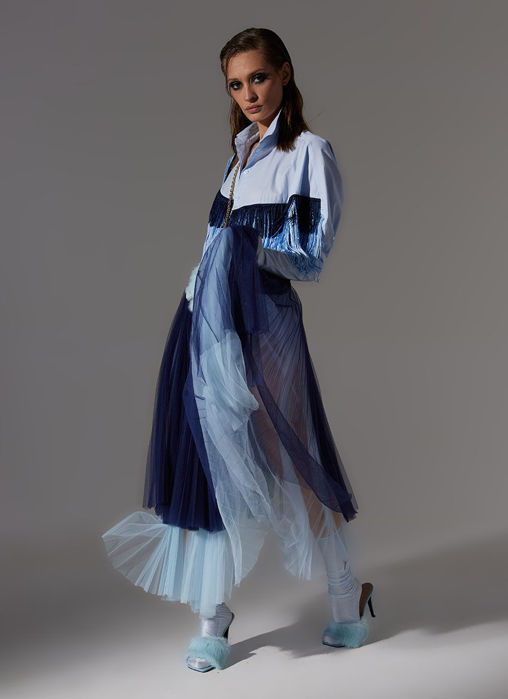 Asymmetrical Fringed Shirt