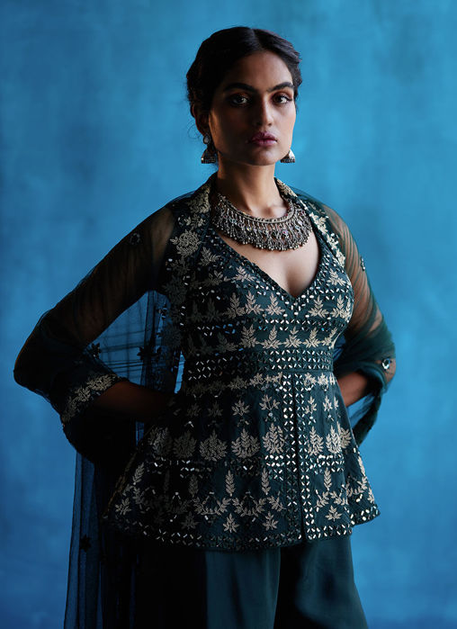 Emerald Green Sharara Set