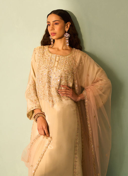 Gold Tissue Choga Set
