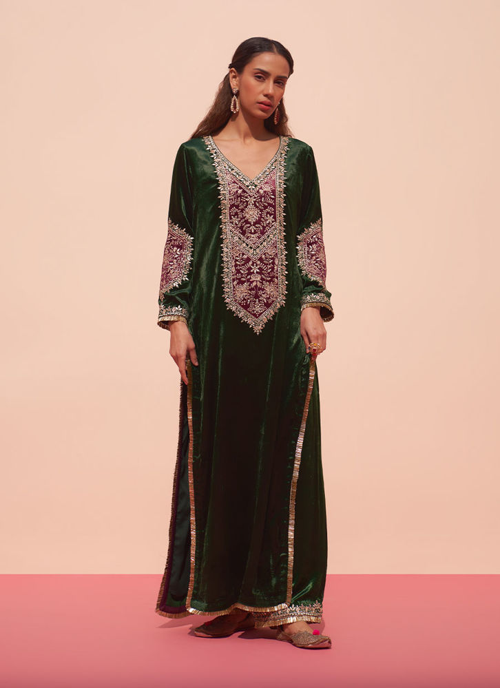 Picture of Green Velvet Suit