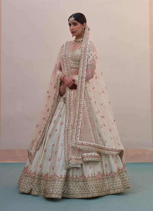 Ivory Double Dupatta Lehenga Set