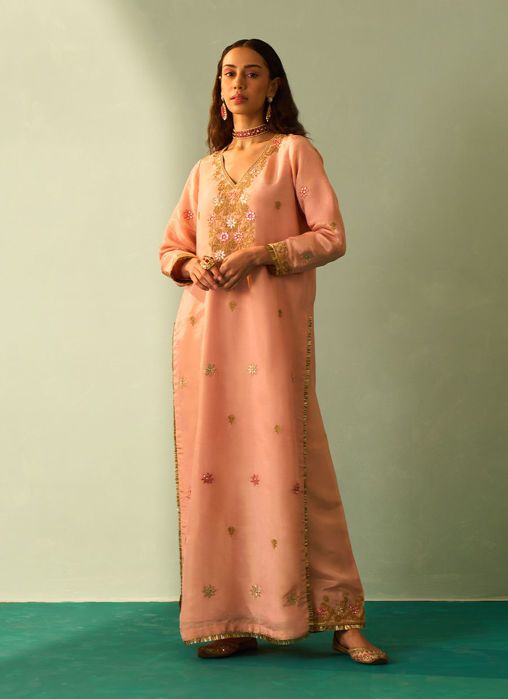 Picture of Peach Tissue Choga Set