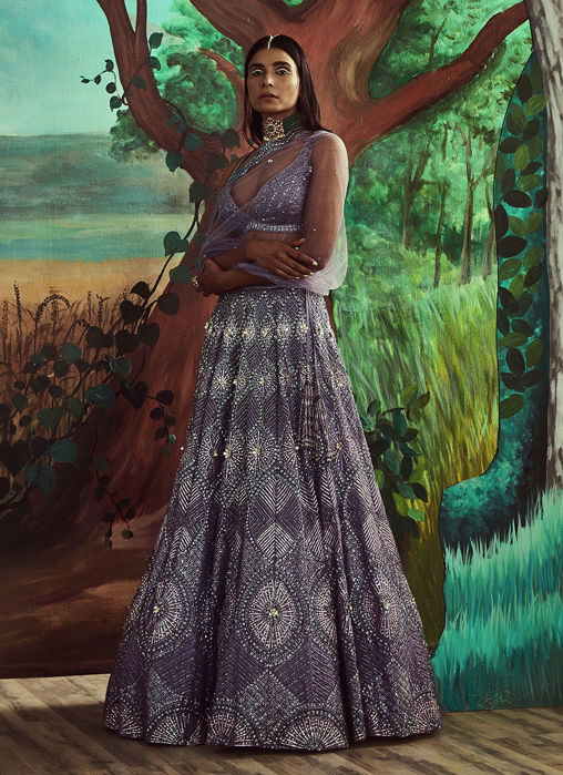 Picture of Tonal Periwinkle Lehenga Set