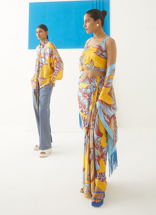 Aphrodite Draped Skirt And Blouse