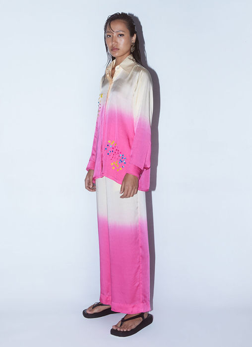 Picture of Berry Leheriya Shirt And  Trousers Co-Ord