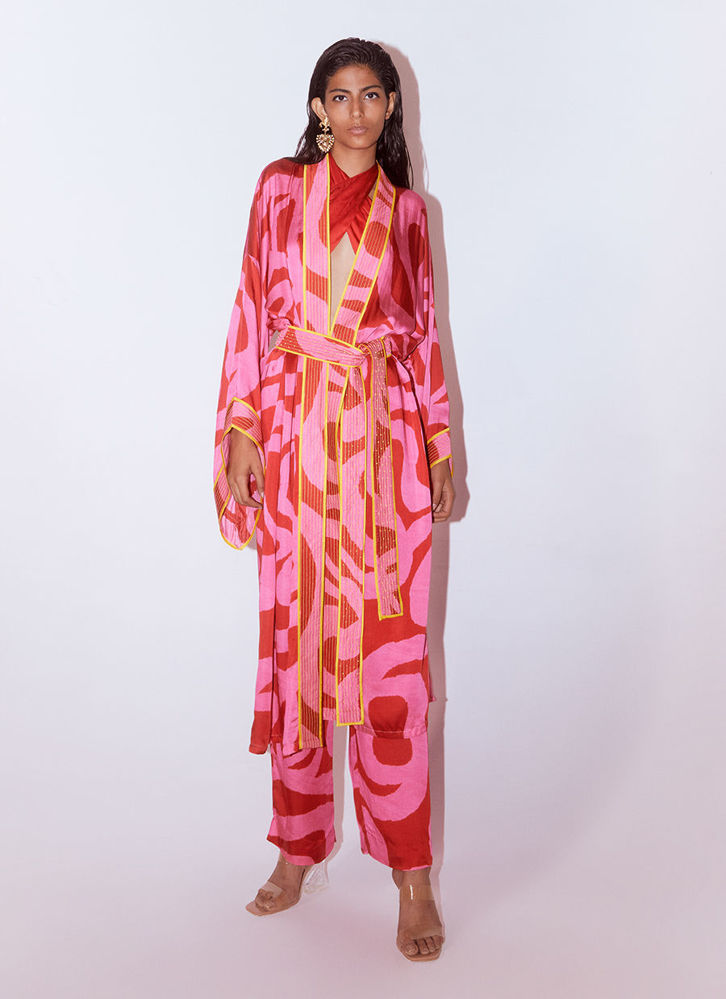 Picture of Candy Crop Knot Top And Trousers