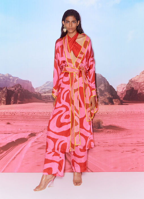 Candy Crop Knot Top And Trousers