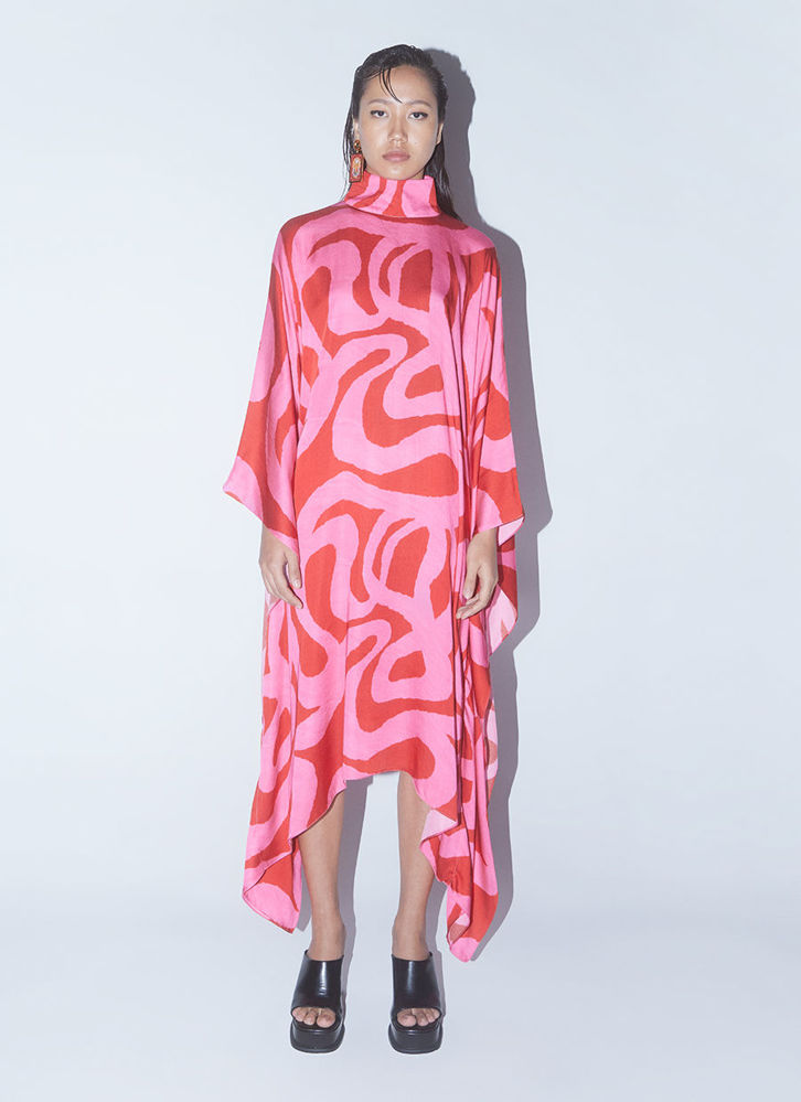 Picture of Candy Round Collar Kimono Dress