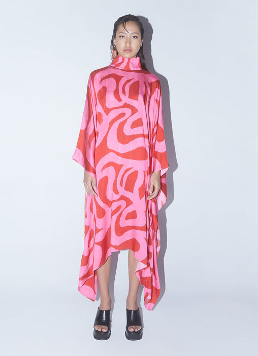 Picture of Candy Round Collar Kimono Dress