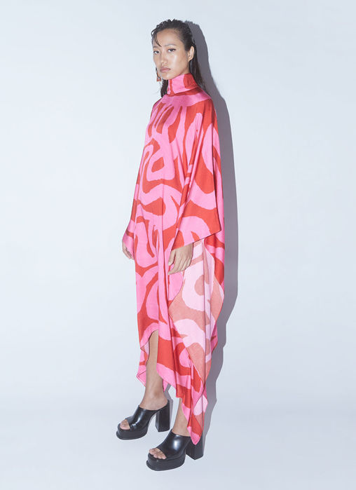 Candy Round Collar Kimono Dress