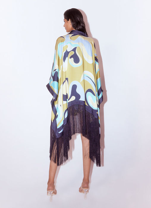 Maple Kimono, Halter Top And Shorts Co-Ord