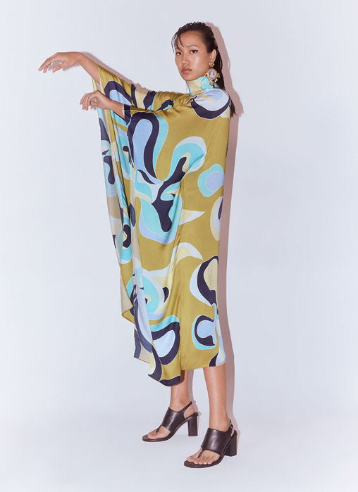 Maple Round Collar Kimono