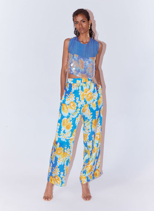 Picture of Marigold  Crop Top And Pants Co-Ord