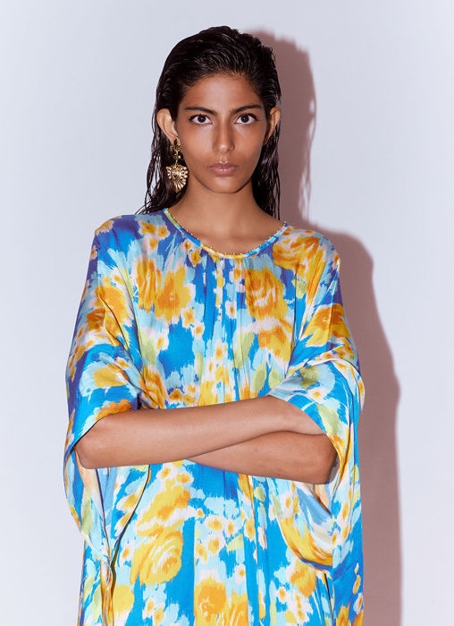 Marigold Kimono Kurta And Pants Co-Ord