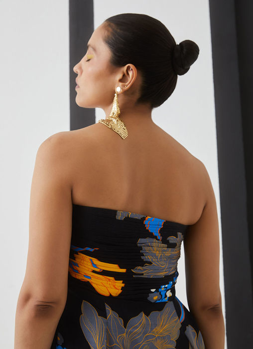 Midnight Off Shoulder Dress