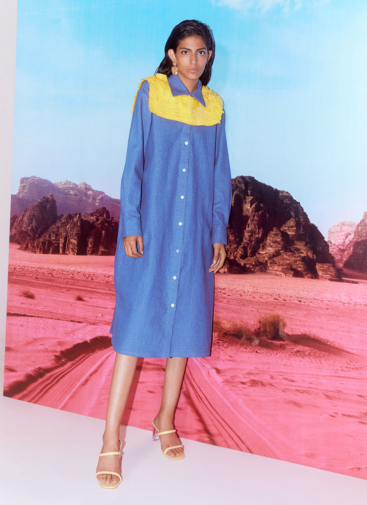 Picture of Nero Nero Denim Shirt Dress