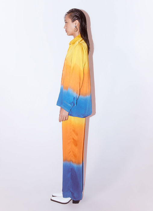 Ocean Leheriya Shirt And  Trousers Co-Ord